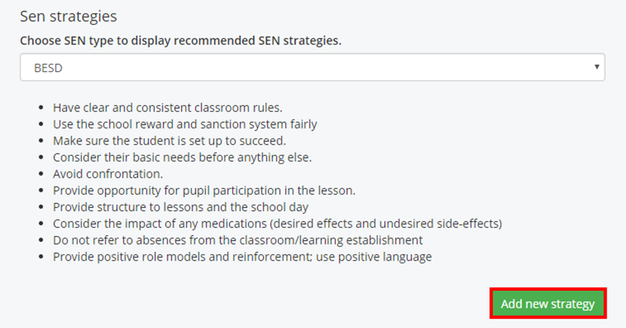 Class Charts add new strategy