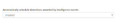 Class Charts automatically schedule detentions awarded by intelligence events