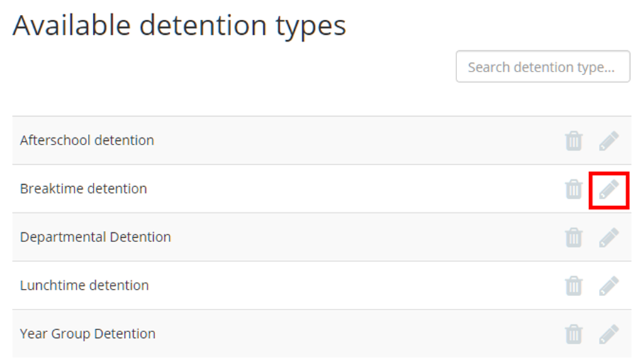 Class Charts edit detention type