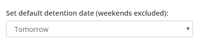 Class Charts set default detention date