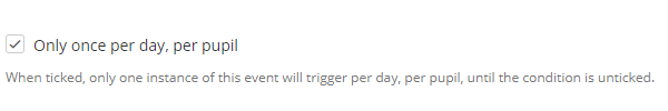 Class Charts only once per day per pupil
