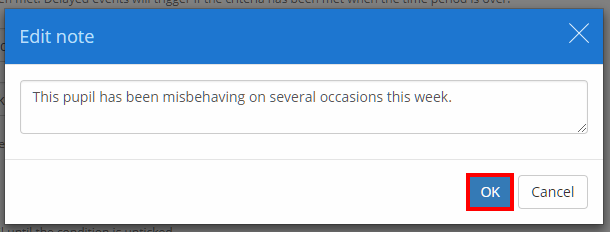 Class Charts add action popup