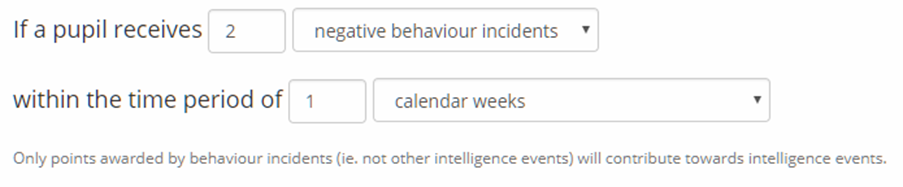 Class Charts event criteria