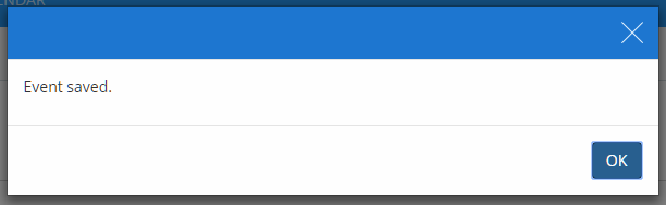 Class Charts event saved popup
