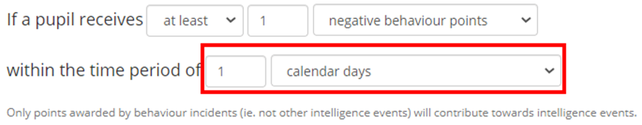 Class Charts delayed events time options