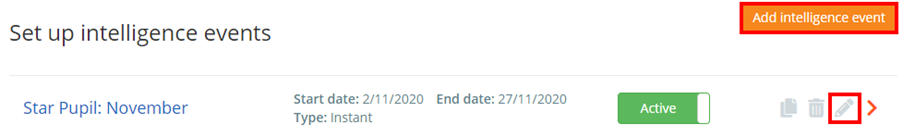 Class Charts edit badge event
