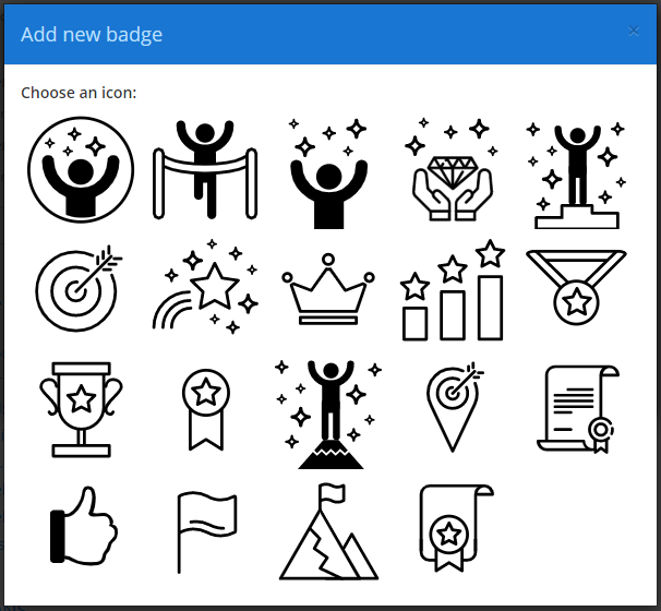 Class Charts add new badge icon popup