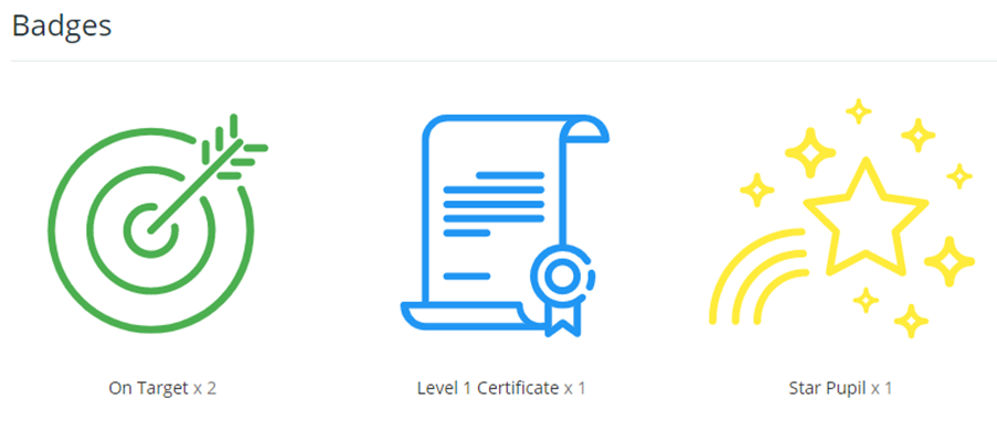 Class Charts example awarded badges