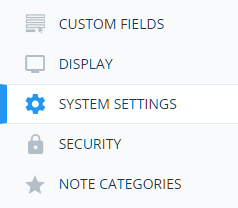 Class Charts system settings option
