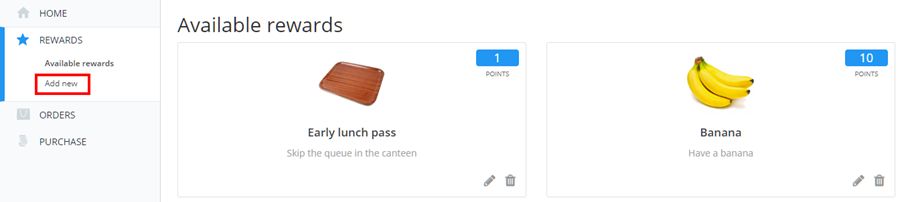 Class Charts example rewards