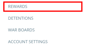 Class Charts rewards menu option