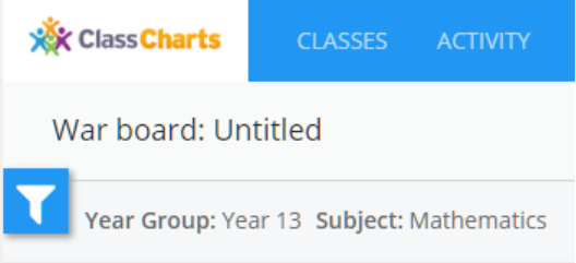 Class Charts war board criteria