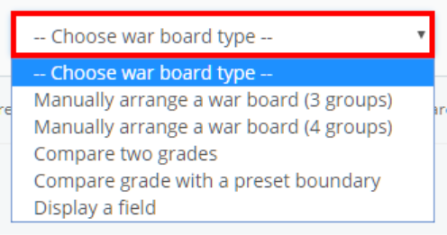 Class Charts choose war board type drop down