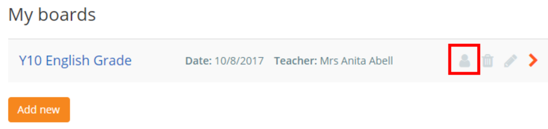 Class Charts share war board button