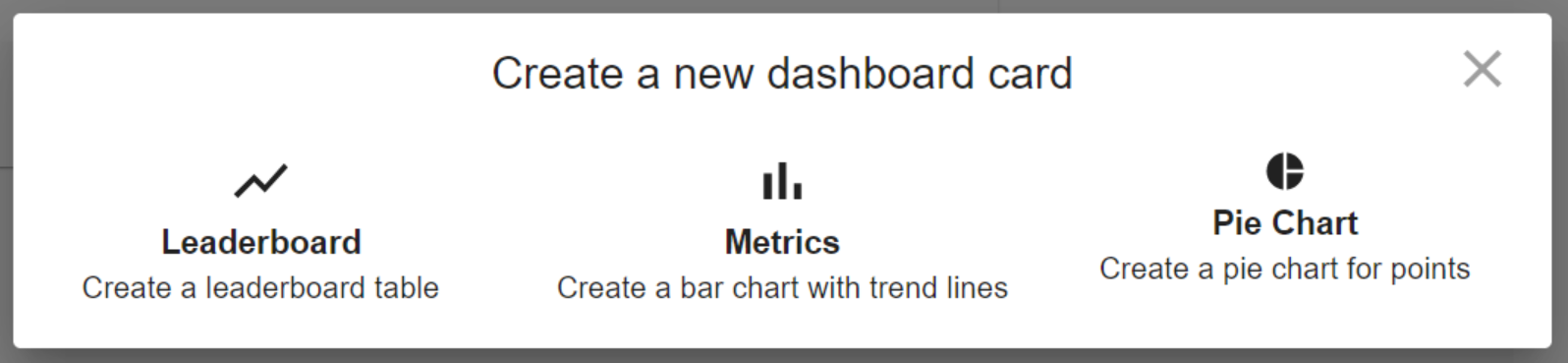 Class Charts create a new dashboard selection popup