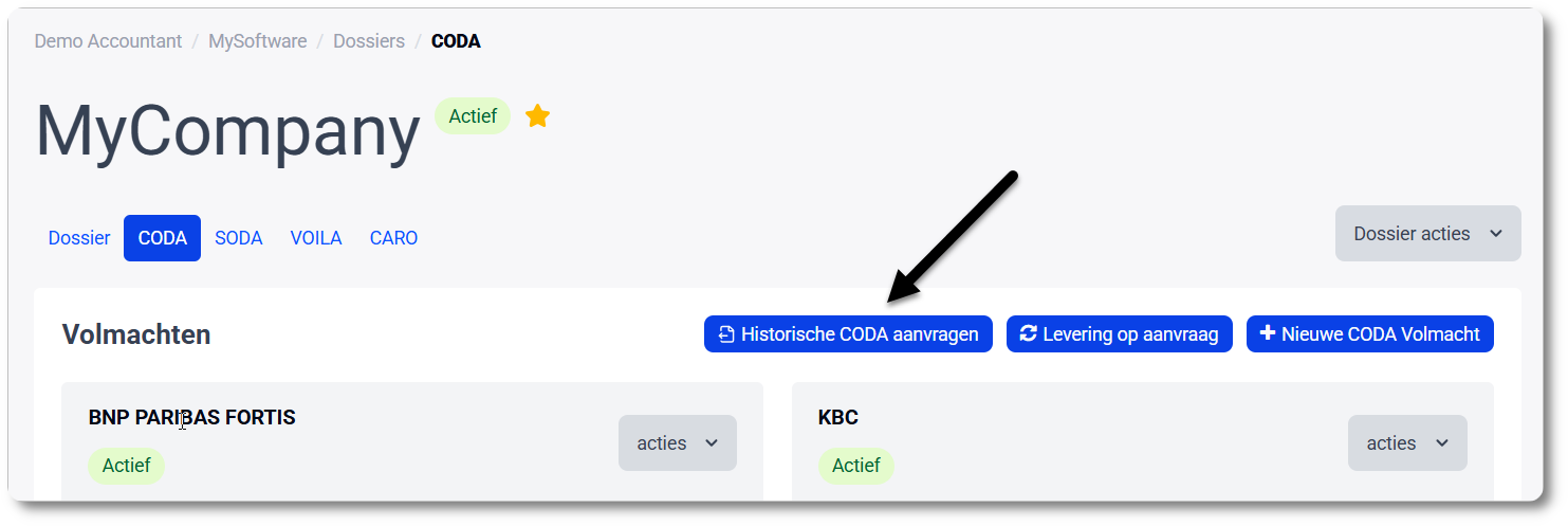 Historische CODA aanvragen via MyCodabox
