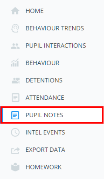Class Charts pupil notes report option