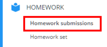 Class Charts homework submissions report button