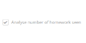 Class Charts analyse number of homework seen