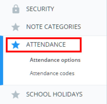 Class Charts attendance menu option