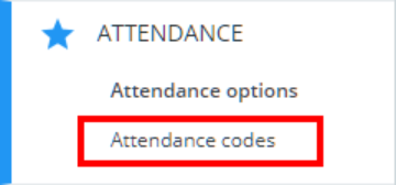 Class Charts attendance codes menu option