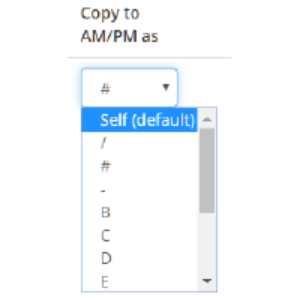 Class Charts copy to am pm as