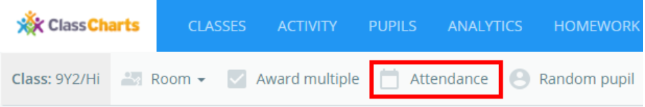 Class Charts attendance button