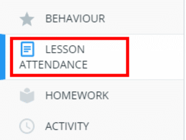 Class Charts lesson attendance tab
