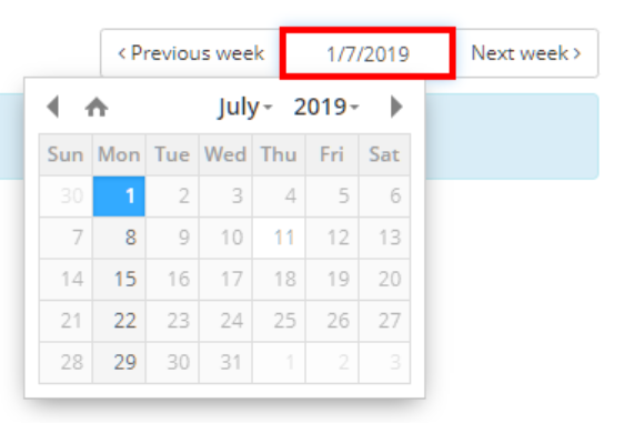Class Charts display all date picker
