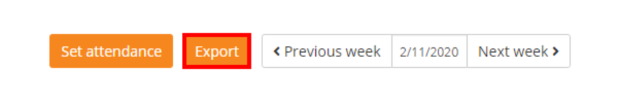 Class Charts export button