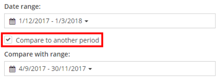 Class Charts compare to another period tick