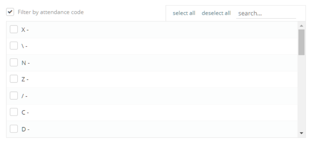 Class Charts session report filter example