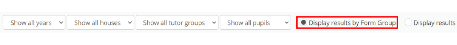 Class Charts display results by form group