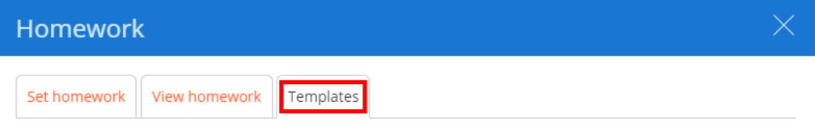Class Charts in class templates tab
