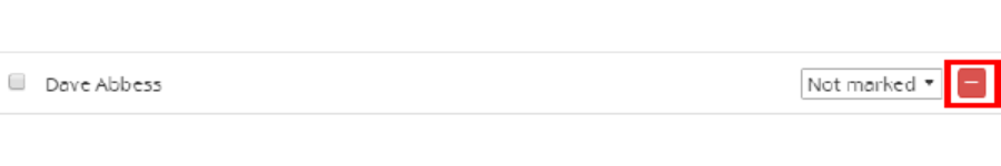 Class Charts minus symbol