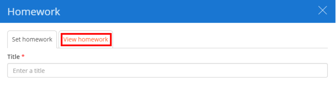 Class Charts view homework tab