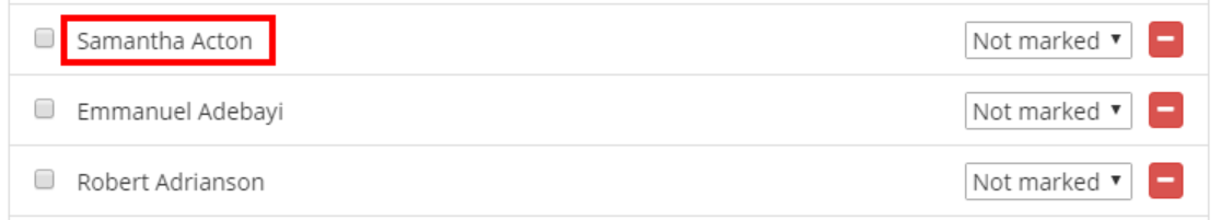 Class Charts homework list