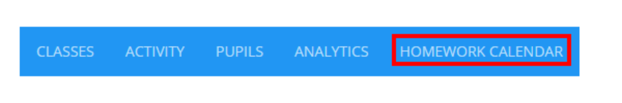 Class Charts homework calendar button