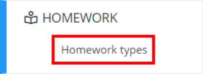 Class Charts homework types menu option