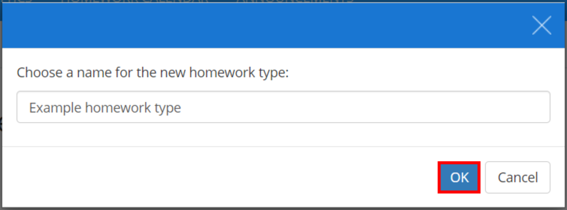 Class Charts homework type popup