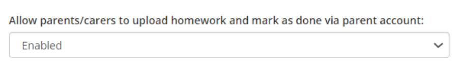 Class Charts allow parents carers to upload homework and mark as done via parent account