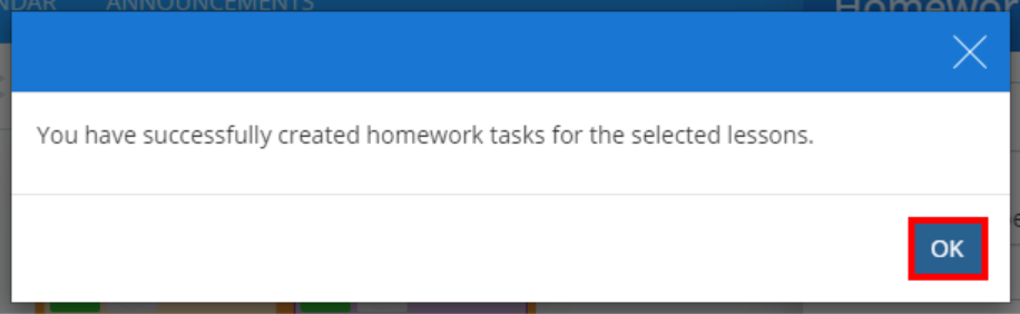 Class Charts homework copy confirmation