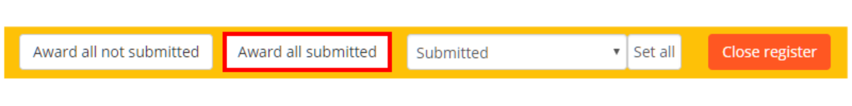 Class Charts award all submitted button