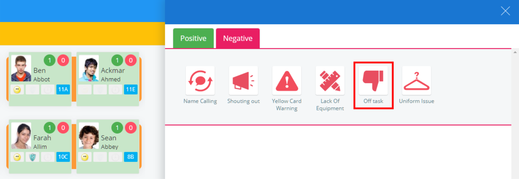 Class Charts hw award negative