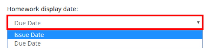 Class Charts homework display date
