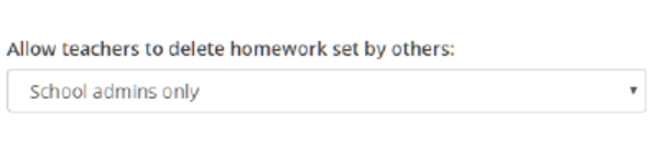 Class Charts allow teachers to delete homework