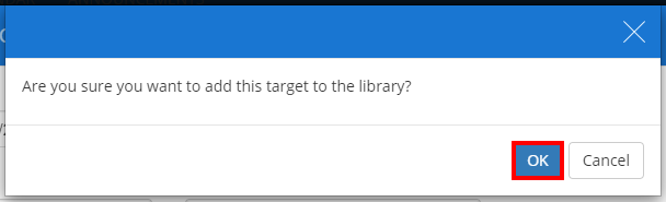 Class Charts save to target library popup