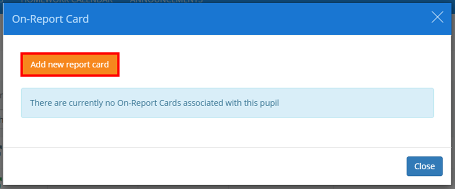 Class Charts add on report card button