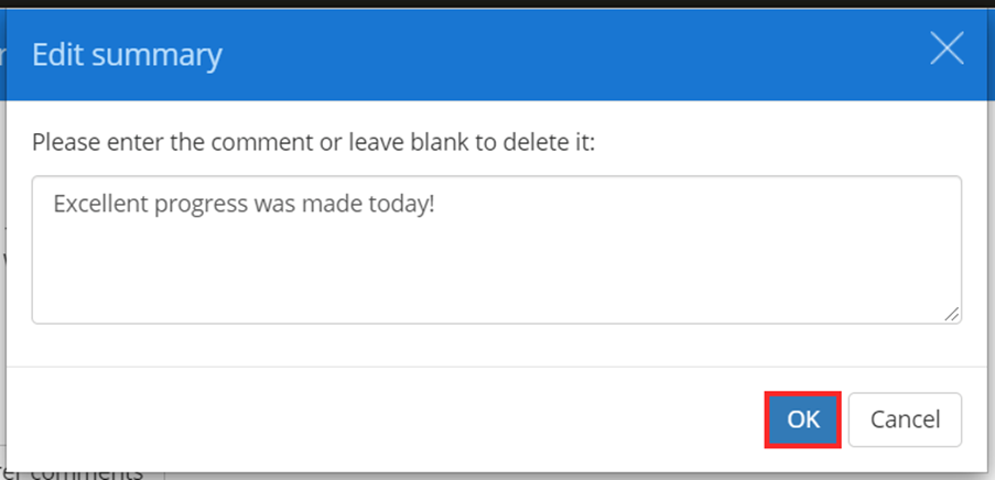 Class Charts end of day summary popup