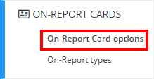 Class Charts on report card options menu-option